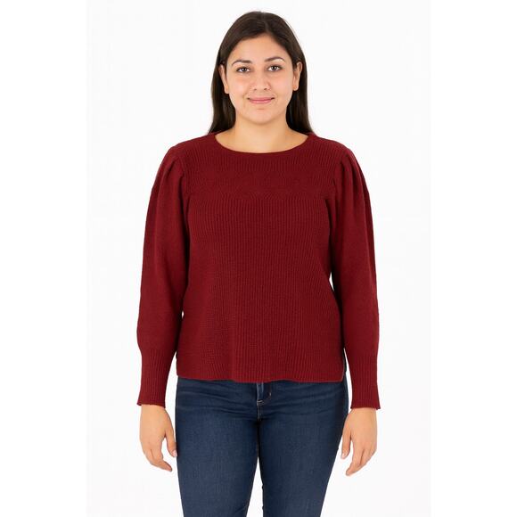 Liz Claiborne Women's Burgundy Textured Knit Pullover Sweater Size Small NWT - Picture 1 of 6